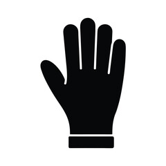 Obraz premium Minimalist Glove Glyph Icon Vector Illustration
