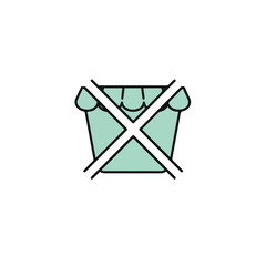 A simple depiction of a recycling symbol showing "do not litter."