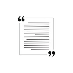 Text quote in a box with quotation marks.
