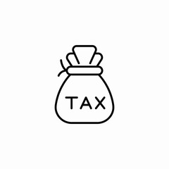 tax moneybag finance icon sign vector