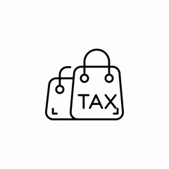 tax shopping bags icon sign vector