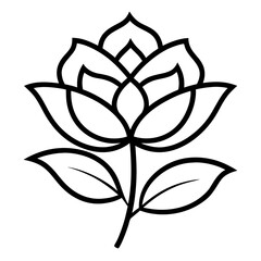 Line Art Flower Motif  wedding vector element, perfect for invitations, decor, and digital design. High-quality AI file for creative projects.