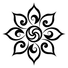 Swirly Floral Ornament  wedding vector element, perfect for invitations, decor, and digital design. High-quality AI file for creative projects.