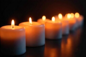 Flickering Candlelight Warm, Soft Glow for Relaxation and Stress Relief - Perfect for Wellness, Spa, and Meditation Imagery