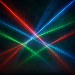 Laser motion, RGB Laser Light Show in Foggy Atmosphere.