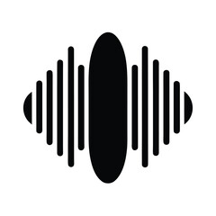 Vibrant Audio Signal Gradient Icon Vector Illustration