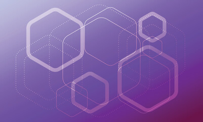 Purple hexagon Outline stock background texture. modern abstract polygonal pattern. rendering illustration. Futuristic abstract banner. white and purple lines Hexagonal. honeycomb white Background