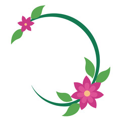 Curved Bloom Border   wedding vector element, perfect for invitations, decor, and digital design. High-quality AI file for creative projects.