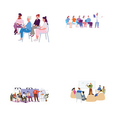 Fototapeta premium business training seminar, lecture, medical seminar icon