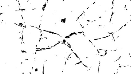 Vector grunge cracked texture style with cracked texture isolated on white background. Cracks concrete wall texture white and black. Grungy, grunge effect, grunge texture, dry land crack effect,