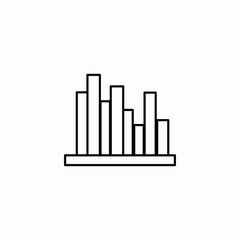 bar chart graph icon sign vector