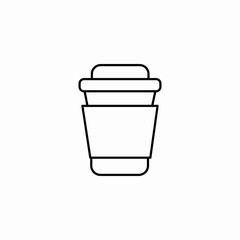 coffee cup takeaway icon sign vector