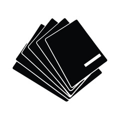 Abstract Black and White Stacked Rectangular Shapes, Modern Minimalist Design, Geometric Pattern, Clean Simple Style, Corporate Branding Concept.