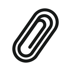 standard wire paperclip in its iconic looped shaped vector silhouette