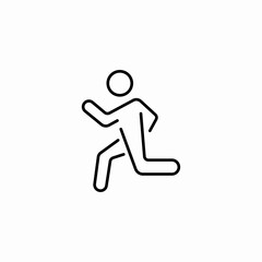 running person athletic icon sign vector
