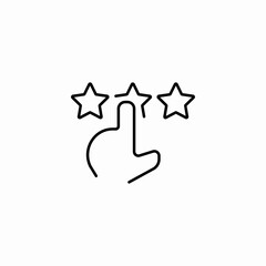 star rating selection icon sign vector