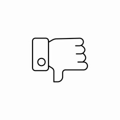 thumbs down dislike icon sign vector
