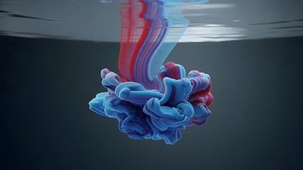 Colorful Ink Swirl Underwater | Abstract Fluid Motion Art