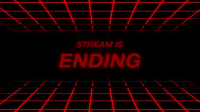 Stream is ending pixel art looping, stream overlay animation. Animated Live Streaming Ending Screen, Retro Pixel Art CRT Style Stream Outro
