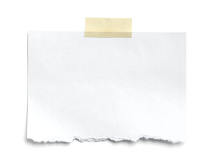 Fototapeta premium Torn Paper Texture: Blank Note with Tape - Perfect for Design Projects