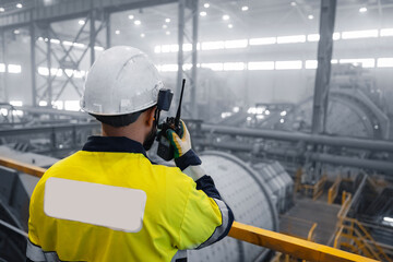 Metal manufacture factory concentrate of copper and gold. Professional heavy industry engineer...