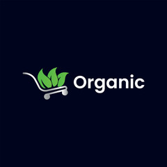 organic food store logo design vector