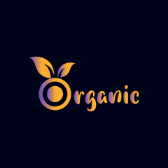 organic food store logo design vector