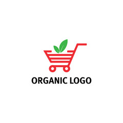 organic food store logo design vector