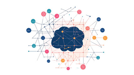 Deep Learning and Neural Networks Technology for Abstract Background in Royalty-Free Image