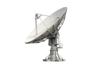 arge satellite dish antenna isolated on white background PNG, AI GENERATED