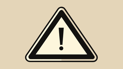 black exclamation mark warning sign isolated on white background.