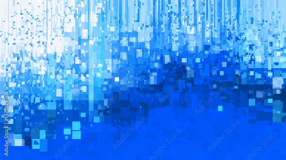 Poster blue tech finance fintech background abstract pixel pattern. abstract business tech science vector b