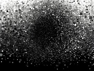 Monochrome circle burst; dark background; design element