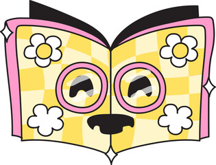 Fototapeta premium Adorable ghost has a love for books and a cozy Halloween feel