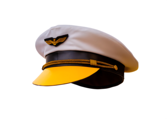 pilot hat isolated on white background PNG, AI GENERATED