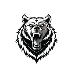 Powerful stylized black and white abstract geometric design element isolated on white background