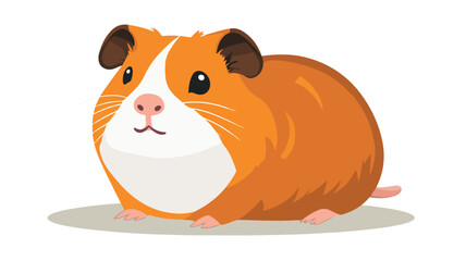 Obraz premium Peruvian Guinea Pig Stroke Illustration in Simple Flat Vector Style