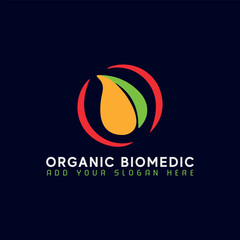 eco bio medical and natural soup logo design vector