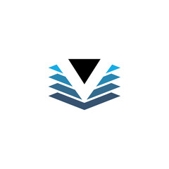 letter V stack logo