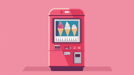 Modern Ice Cream Vending Machine with Digital Display Technology