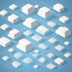 Fototapeta premium Isometric vector illustration 