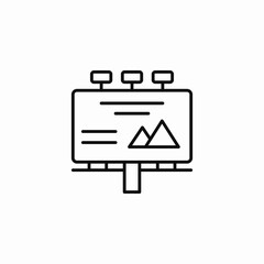 billboard ad display icon sign vector