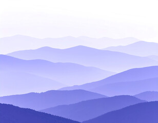 Obraz premium Serene Lavender Mountain Range: A Calming Landscape Panorama
