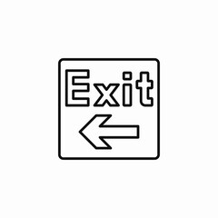 Obraz premium exit left arrow icon sign vector