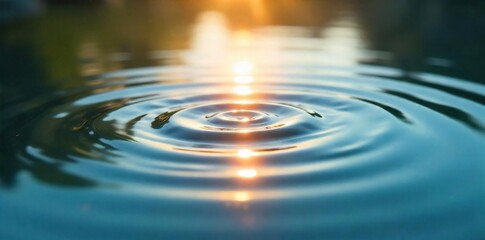 Serene Water Ripples Slow Motion Sunlight Reflection on Still Lake Surface - Tranquil Nature Photography