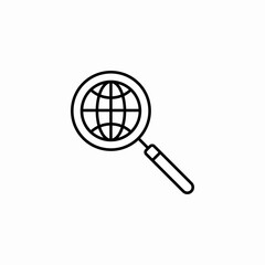 global search magnifier icon sign vector