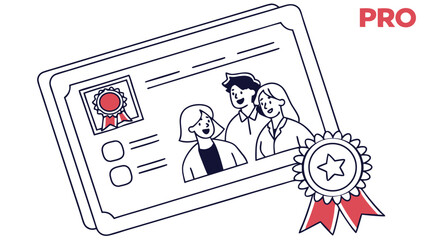  Boy Holding Certificate – Proud School Achievement Vector