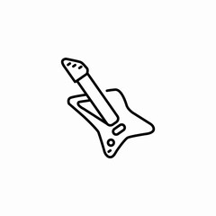 rock guitar instrument icon sign vector