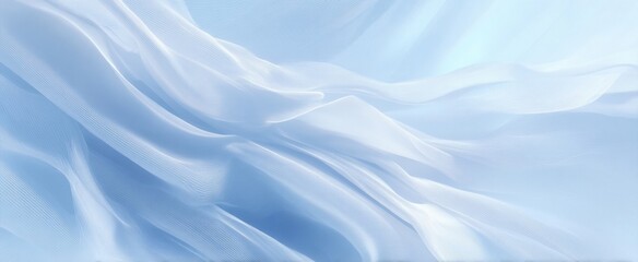 Obraz premium The flowing blue fabric creating an ethereal and soothing backdrop.