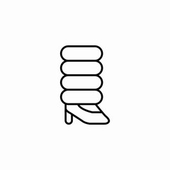 stacked heels fashion icon sign vector